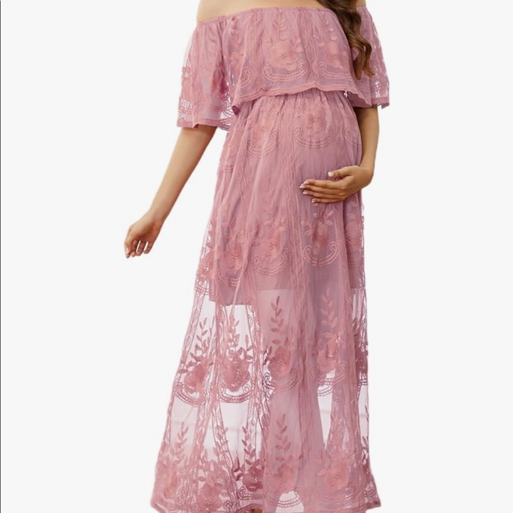 Size Medium Amazon Maternity Strapless Dress - image 1